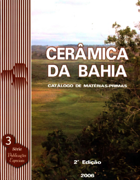 Capa de Livro: CATÁLOGO DE MATÉRIAS-PRIMAS CERÂMICA DA BAHIA