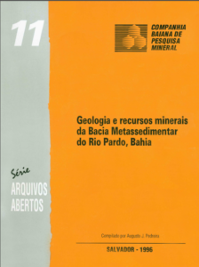 Capa de Livro: Geologia e recursos minerais da Bacia Metassedimentar do Rio Pardo, Bahia