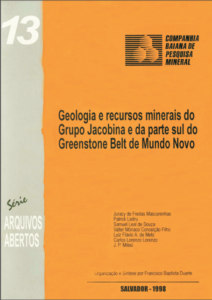 Capa de Livro: Geologia e recursos minerais do Grupo Jacobina e da parte sul do Greenstone Belt