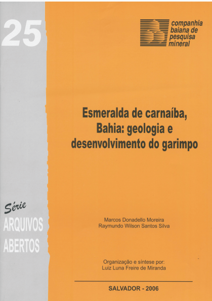 Capa de Livro: Esmeralda de carnaíba, Bahia: geologia e desenvolvimento do garimpo