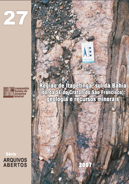 Capa de Livro: Região de Itapetinga, sul da Bahia (borda SE do Cráton do São Francisco): geologia e recursos minerais