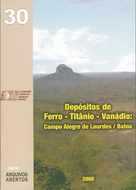 Capa de Livro: Depósitos de Fe-Ti-V: Campo Alegre de Lourdes, Bahia