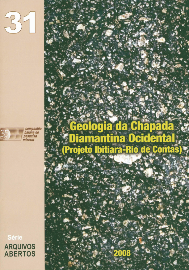 Capa de Livro: Geologia da Chapada Diamantina Ocidental (Projeto Ibitiara Rio de Contas)