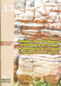 Capa de Livro: Geologia e Recursos Minerais da parte Norte do Corredor de Deformação do Paramirim (Projeto Barra - Oliveiras dos Brejinhos)