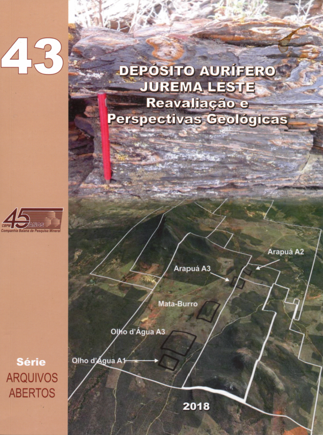Capa de Livro: Depósito Aurífero Jurema Leste - Reavaliação e Perspectivas Geológicas - Bahia